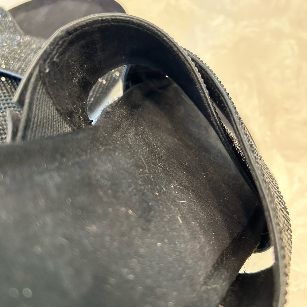 Carvela Comfort Black Beaded Diamanté Slip On Sandals/Slides Size 38/US 7.5 - Picture 12 of 13